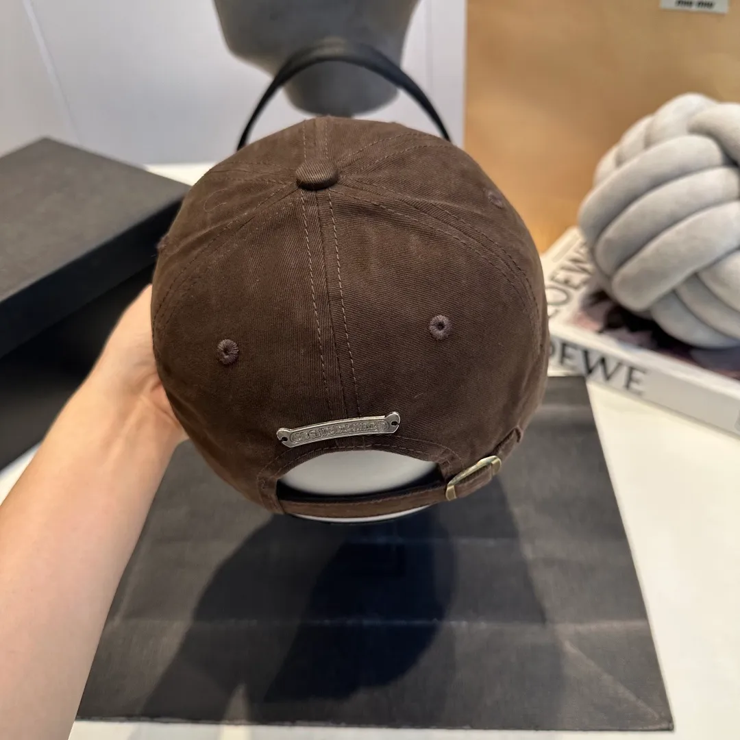 P50 Chrome Hearts 💓Early spring Korean style fashion retro distressed hole hat worn design versatile baseball cap peaked cap
